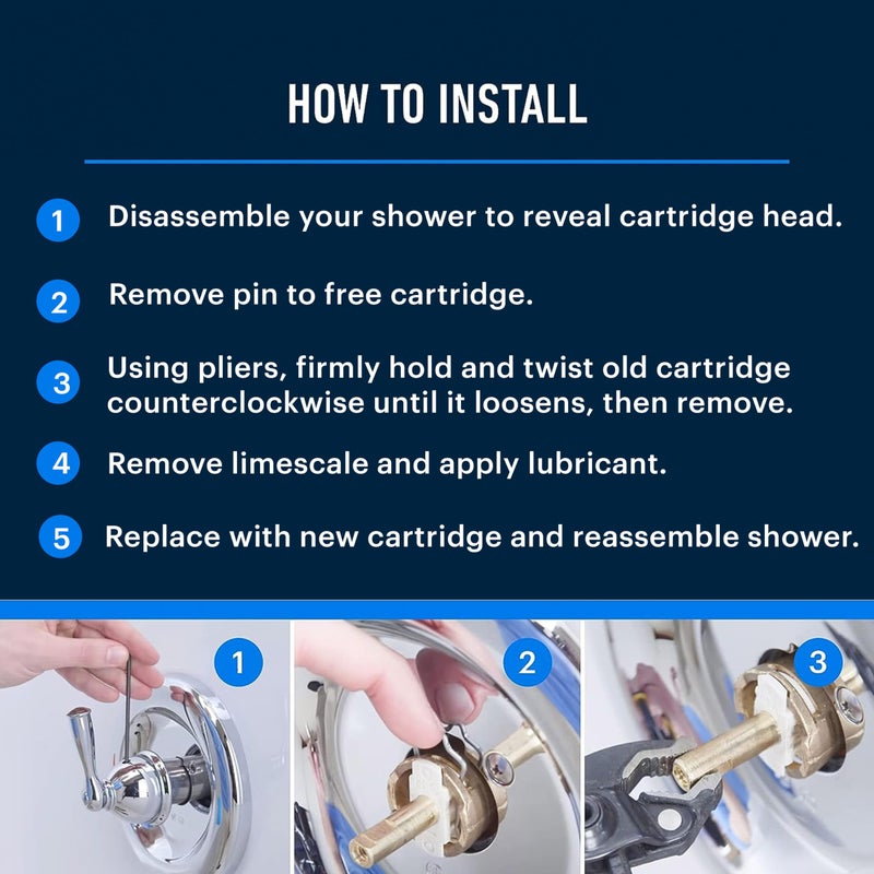 Essential Values Replacement Compatible with Moen 1222 Replacement Cartridge â€“ Aftermarket for One-Handle Posi-Temp Faucets & Moen Tub Shower - Durable Brass & Plastic - Image 2